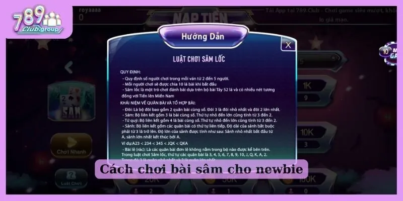 Cách chơi bài sâm cho newbie