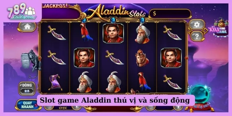 Aladdin Slot là top game slot hay có không gian cược sống động