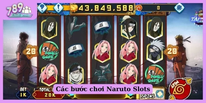 Các bước chơi Naruto Slots