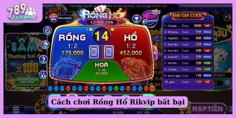 Cách đánh Rồng Hổ Rikvip