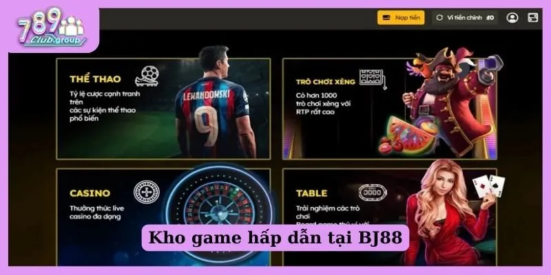 Kho game hấp dẫn tại BJ88