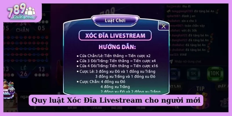 Quy luật Xóc Đĩa Livestream cho người mới